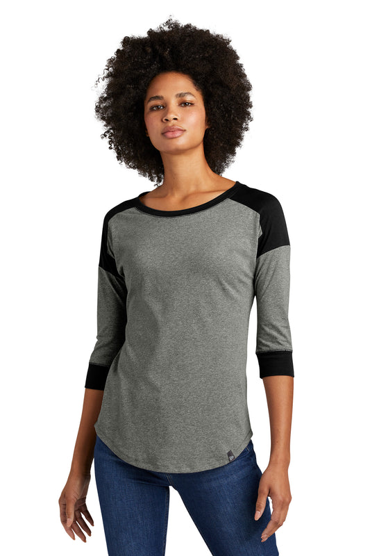 New Era ® Ladies Heritage Blend 3/4-Sleeve Baseball Raglan Tee. LNEA104