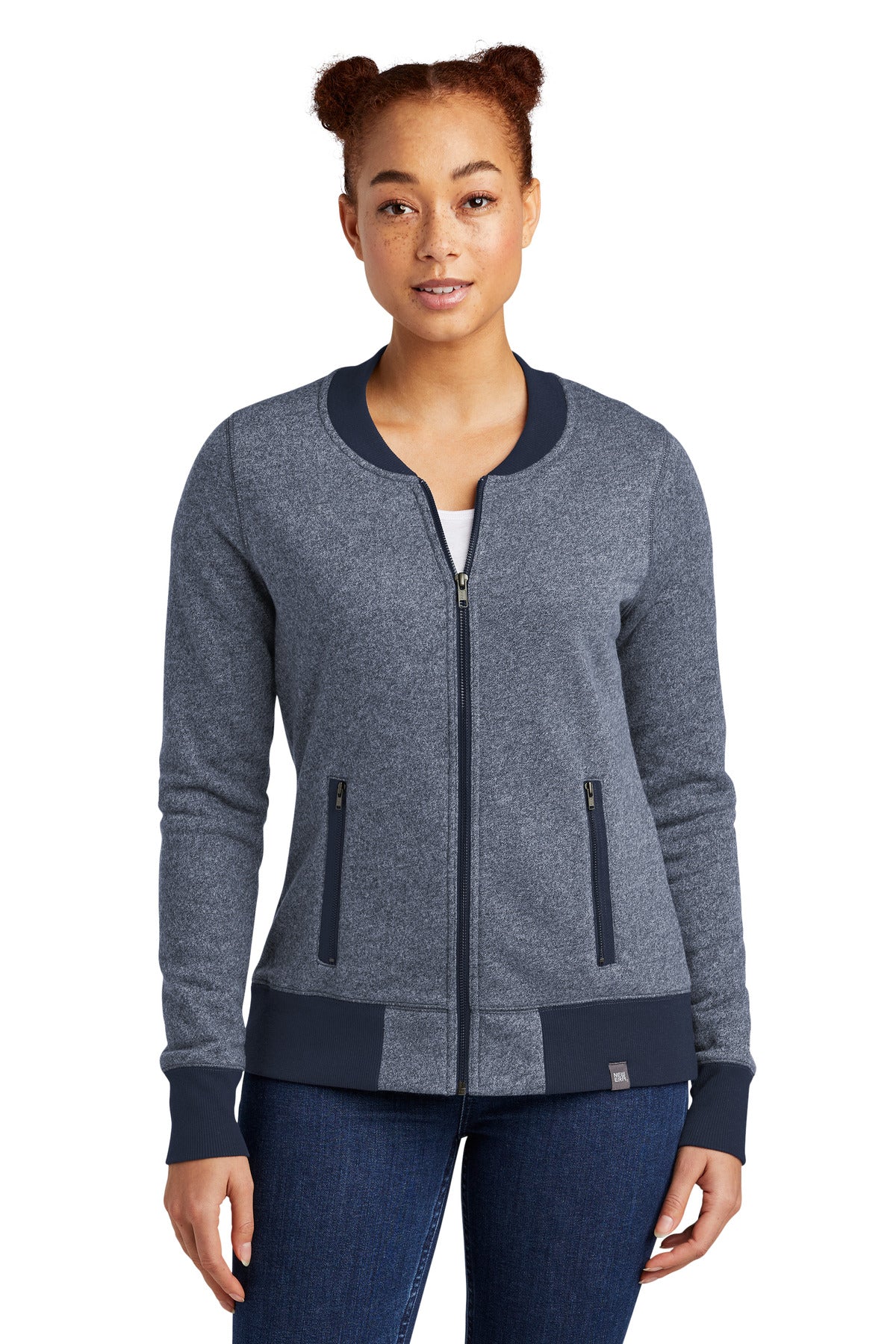 New Era ® Ladies French Terry Baseball Full-Zip. LNEA503